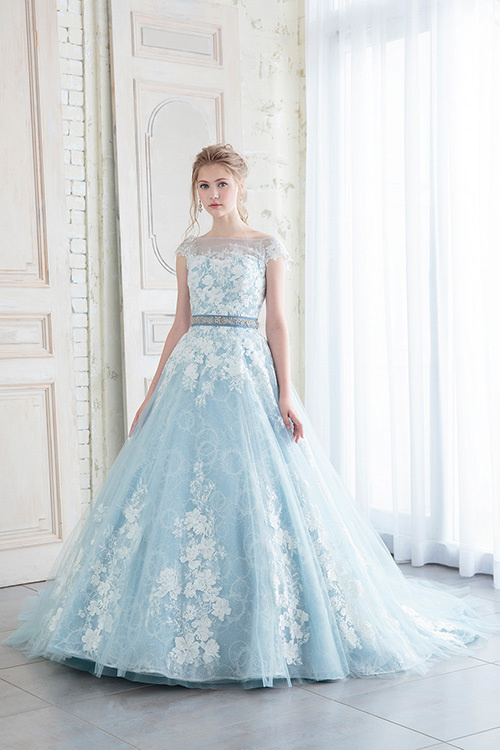 静岡市・富士市・沼津市のドレス専門店フィーノのカラードレス、FINO LUXE(フィーノリュクス)FL-49Ble