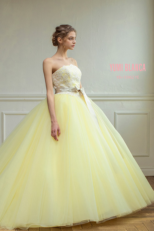 静岡市・富士市・沼津市のドレス専門店フィーノのカラードレス、桂由美YB-15962YE