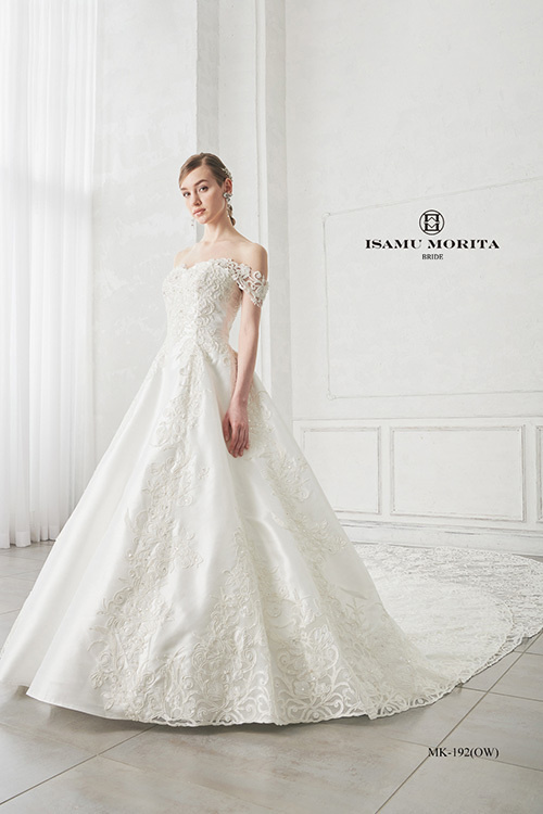 静岡市・富士市・沼津市のドレス専門店フィーノのウエディングドレス、イサムモリタMK-192