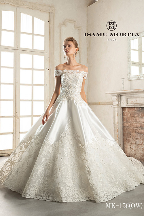 静岡市・富士市・沼津市のドレス専門店フィーノのウエディングドレス、イサムモリタMK-156