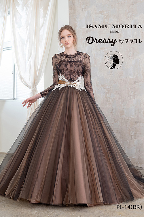 静岡市・富士市・沼津市のドレス専門店フィーノのカラードレス、イサムモリタPI-14BR