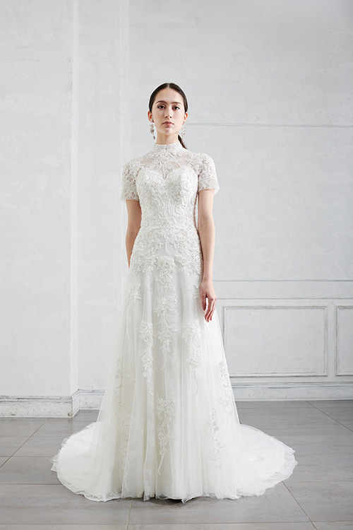 静岡市・富士市・沼津市のドレス専門店フィーノのウエディングドレス、イサムモリタIN-132の画像