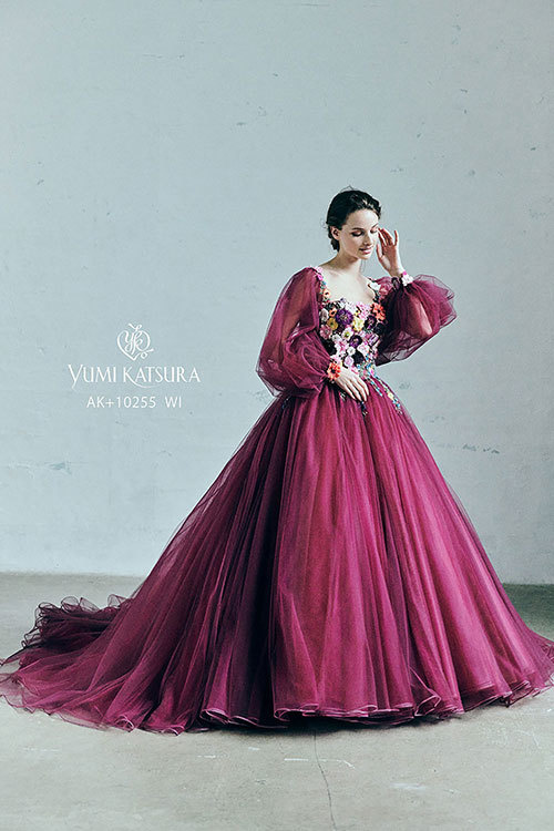 静岡市・富士市・沼津市のドレス専門店フィーノのカラードレス、桂由美AK-10255WIの画像
