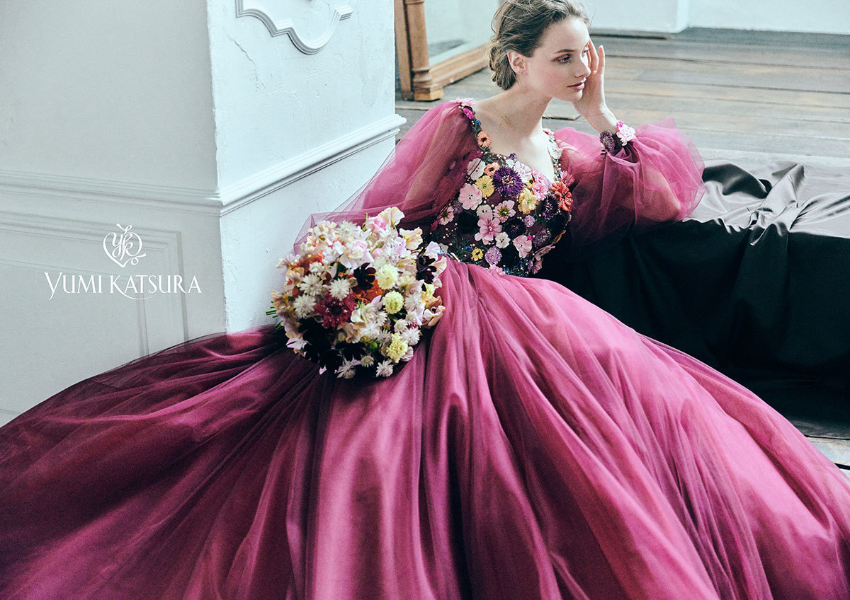 静岡市・富士市・沼津市のドレス専門店フィーノのカラードレス、桂由美AK-10255WIの画像1