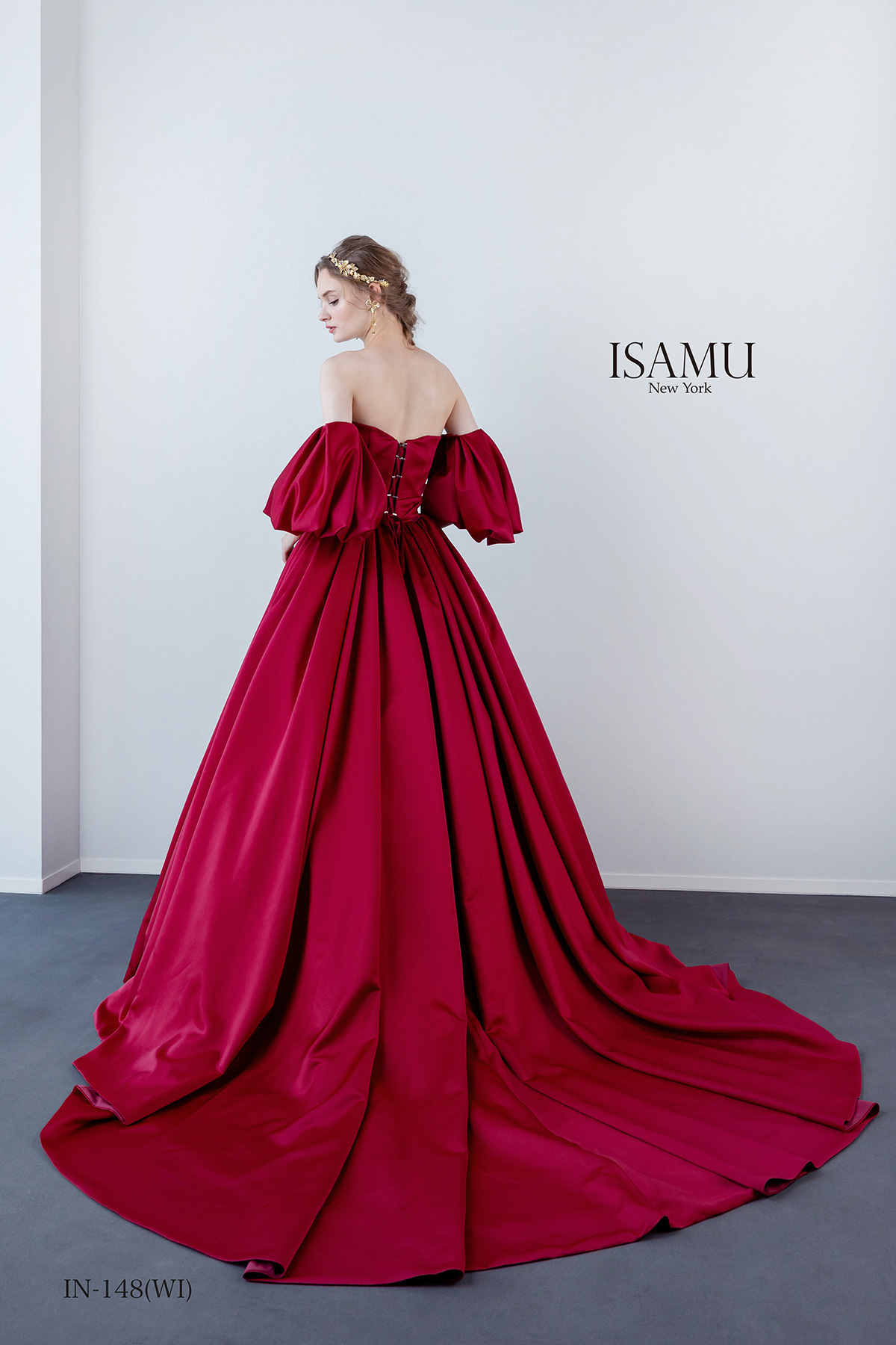 静岡市・富士市・沼津市のドレス専門店フィーノのウエディングドレス、イサムモリタ・カラードレスIN-148WIの画像2