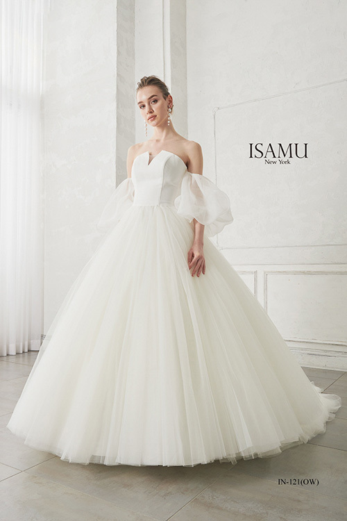 静岡市・富士市・沼津市のドレス専門店フィーノのウエディングドレス、イサムモリタIN-121