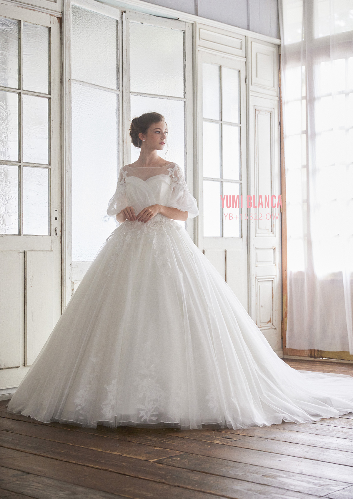 静岡市・富士市・沼津市のドレス専門店フィーノのウエディングドレス、桂由美YB-15322の画像１