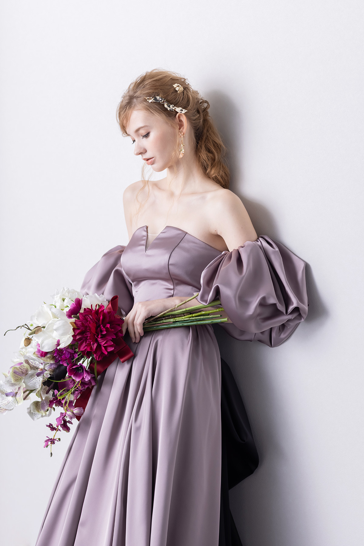 静岡市・富士市・沼津市のドレス専門店フィーノのウエディングドレス(カラードレス)、イサムモリタIN-180(MPI)3