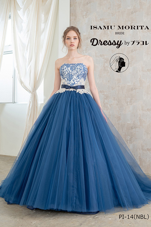 静岡市・富士市・沼津市のドレス専門店フィーノのカラードレス、イサムモリタPI-14BL
