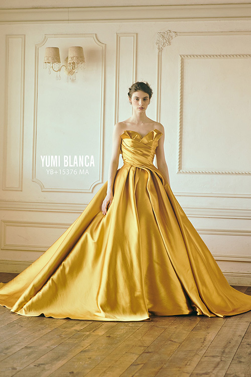静岡市・富士市・沼津市のドレス専門店フィーノのウエディングドレス、桂由美のカラードレスYB-15376GOの画像