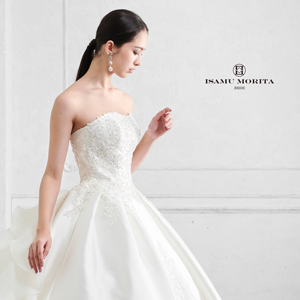 静岡市・富士市・沼津市のドレス専門店フィーノのウエディングドレス、イサムモリタMK-201