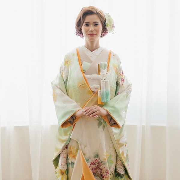 静岡市・富士市・沼津市のドレス専門店フィーノの桂由美･色打掛CA-6803オルテンシア・グリーン