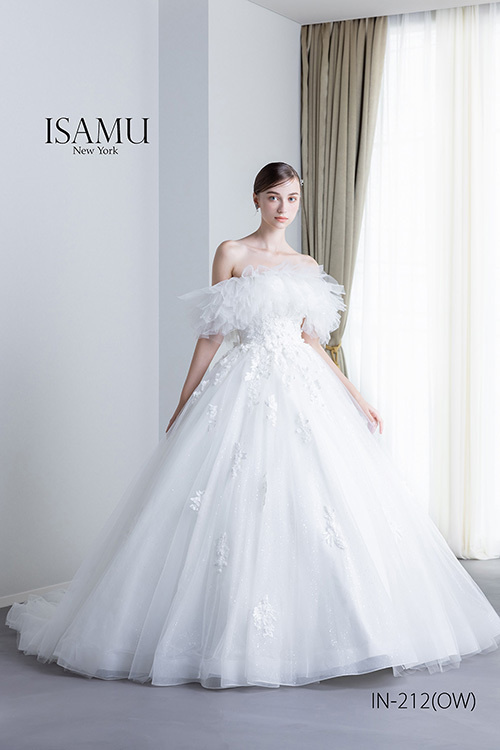 静岡市・富士市・沼津市のドレス専門店フィーノのウエディングドレス、イサムモリタIN-212