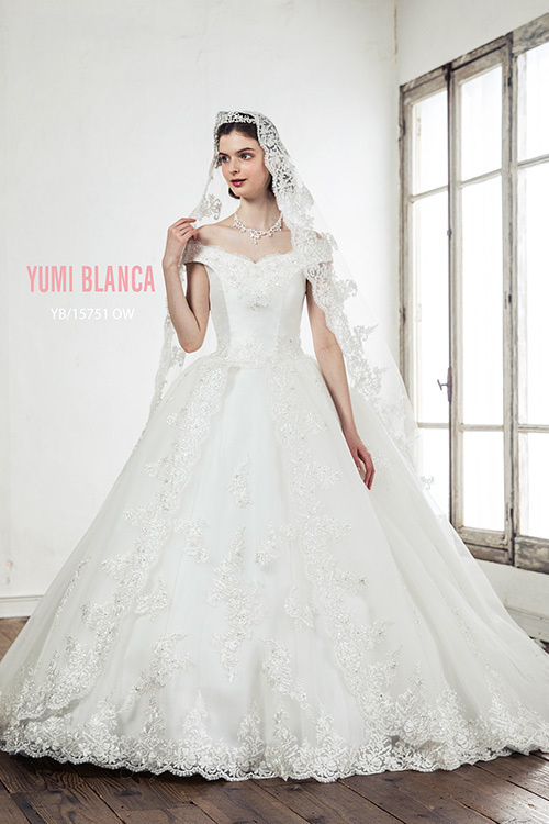 静岡市・富士市・沼津市のドレス専門店フィーノのウエディングドレス、桂由美YB-15751の画像