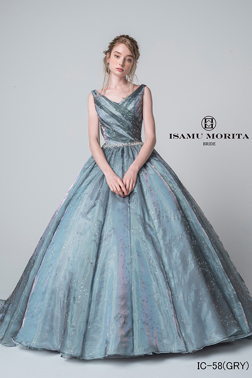 静岡市・富士市・沼津市のドレス専門店フィーノのカラードレス、イサムモリタIC-58GRY