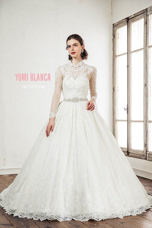 静岡市・富士市・沼津市のドレス専門店フィーノのウエディングドレス、桂由美YB-15753の画像