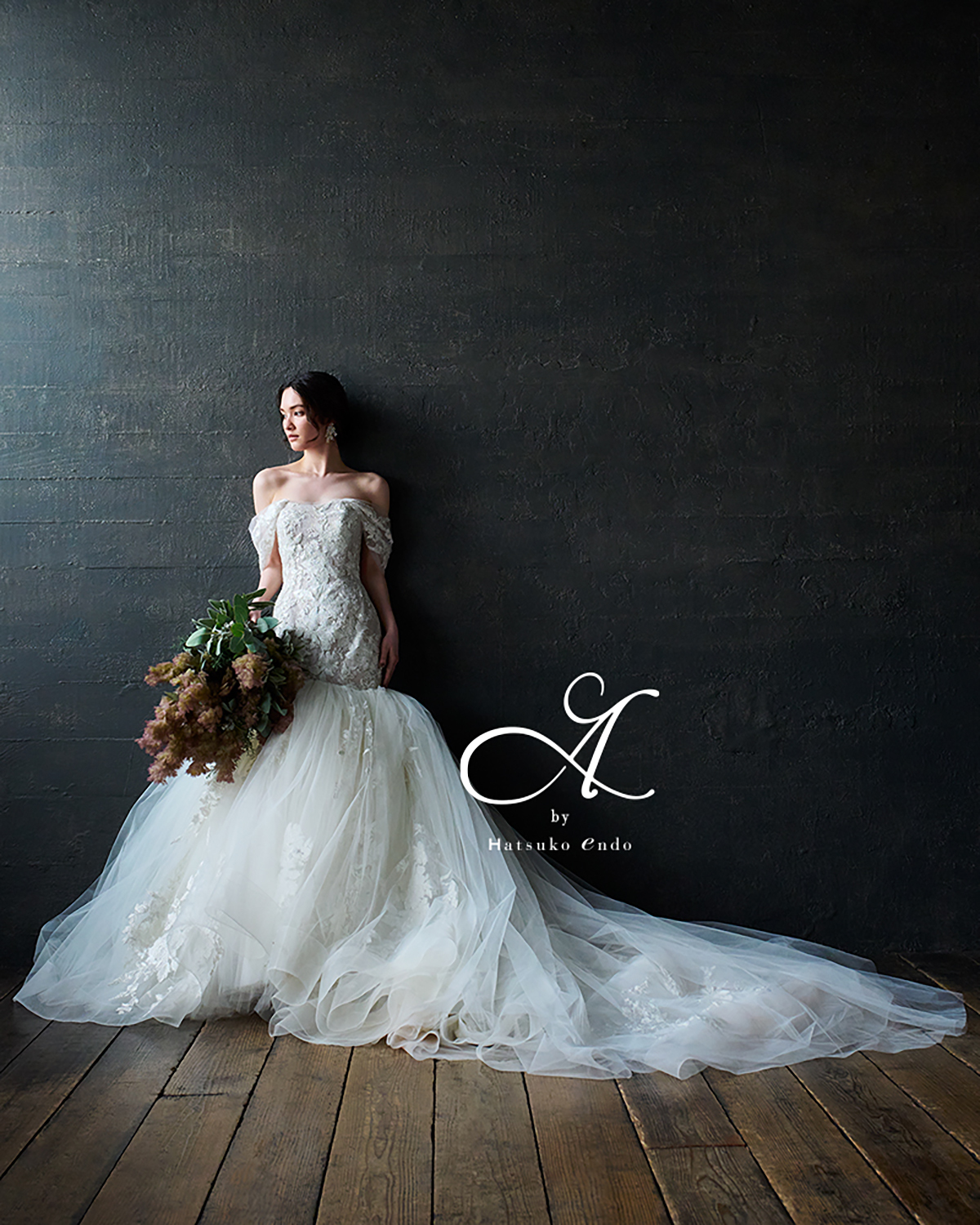 静岡市・富士市・沼津市のドレス専門店フィーノのウエディングドレス、ハツコエンドウ（HatsukoEndo）のHE-135(Greta)