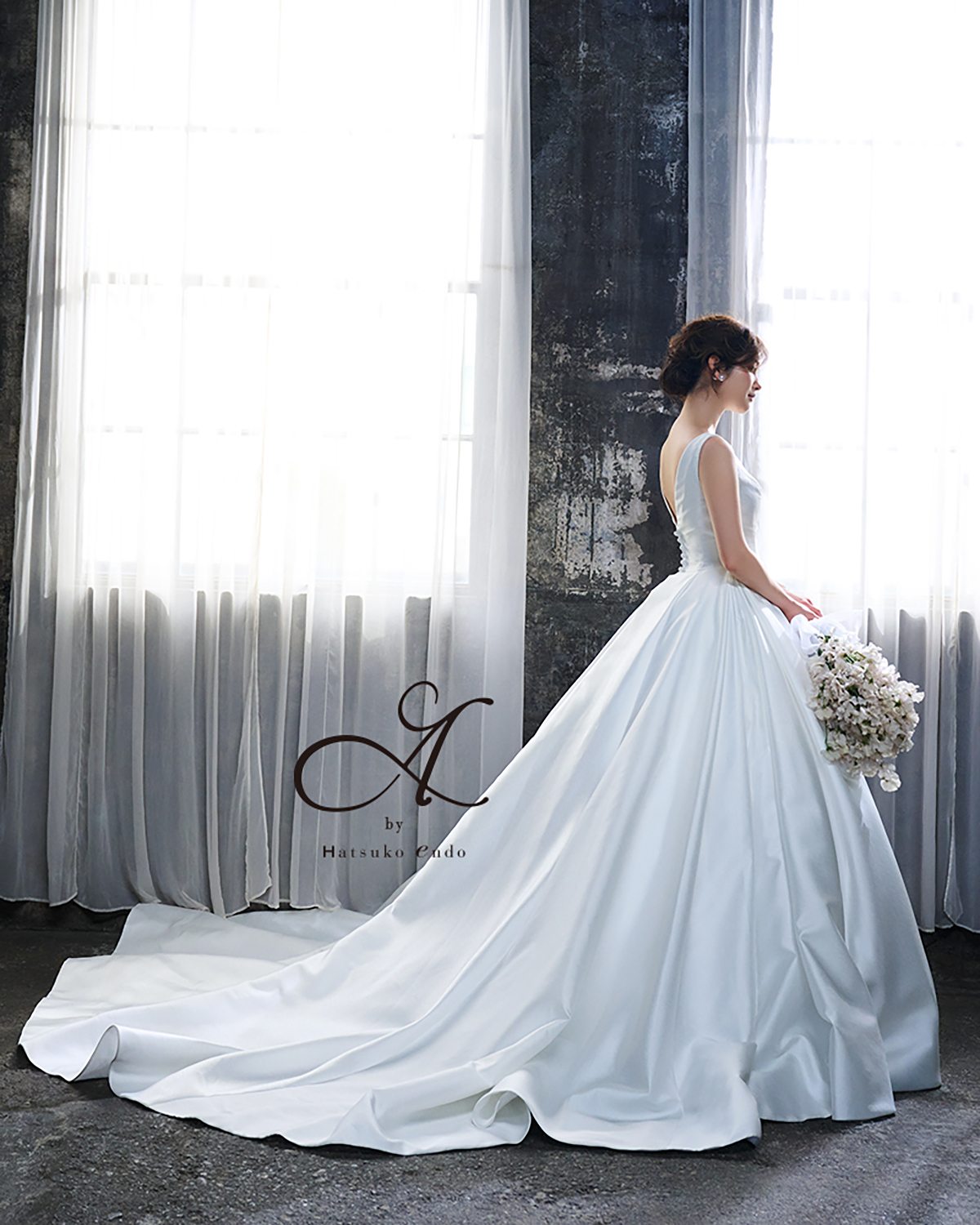 静岡市・富士市・沼津市のドレス専門店フィーノのウエディングドレス、ハツコエンドウ（HatsukoEndo）のHE-148(Ginger)