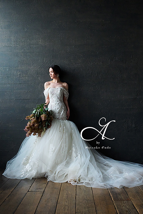 静岡市・富士市・沼津市のドレス専門店フィーノのウエディングドレス、ハツコエンドウ（Hatsuko Endo）のHE-135(Greta)