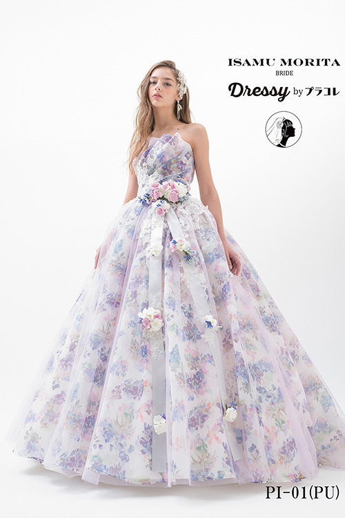 静岡市・富士市・沼津市のドレス専門店フィーノのカラードレス、イサムモリタPI-01の画像