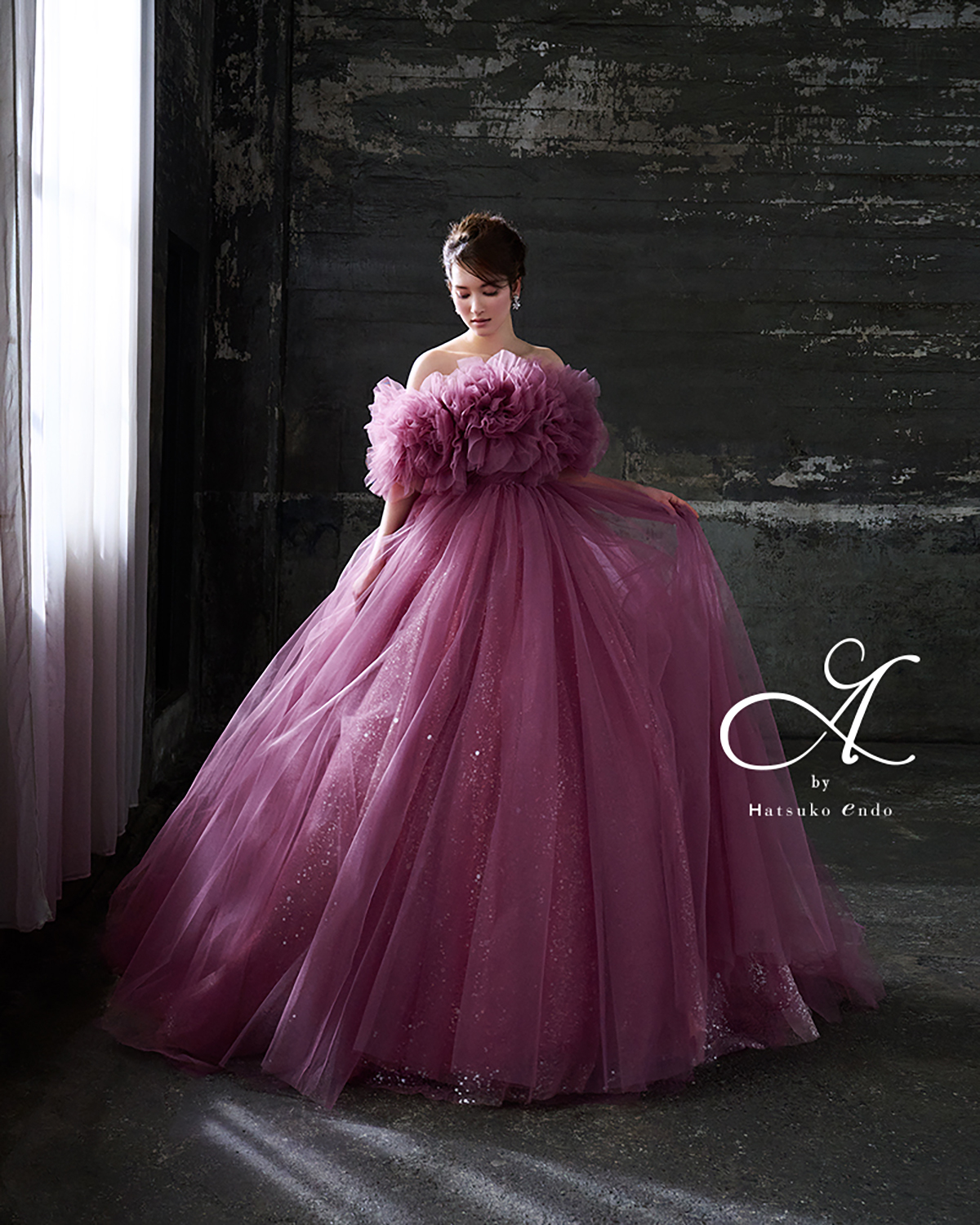 静岡市・富士市・沼津市のドレス専門店フィーノのカラードレス、ハツコエンドウ（Hatsuko Endo）のHE-157kiki(Pnk)
