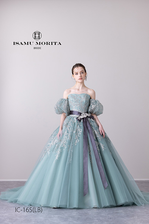 静岡市・富士市・沼津市のドレス専門店フィーノのカラードレス、イサムモリタIC-165(LB)