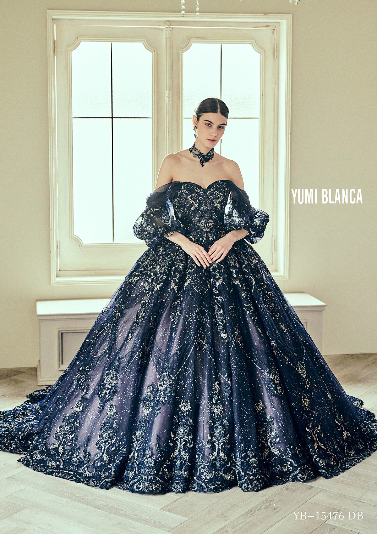 静岡市・富士市・沼津市のドレス専門店フィーノがおすすめするカラードレス、桂由美YB-15476（DB）