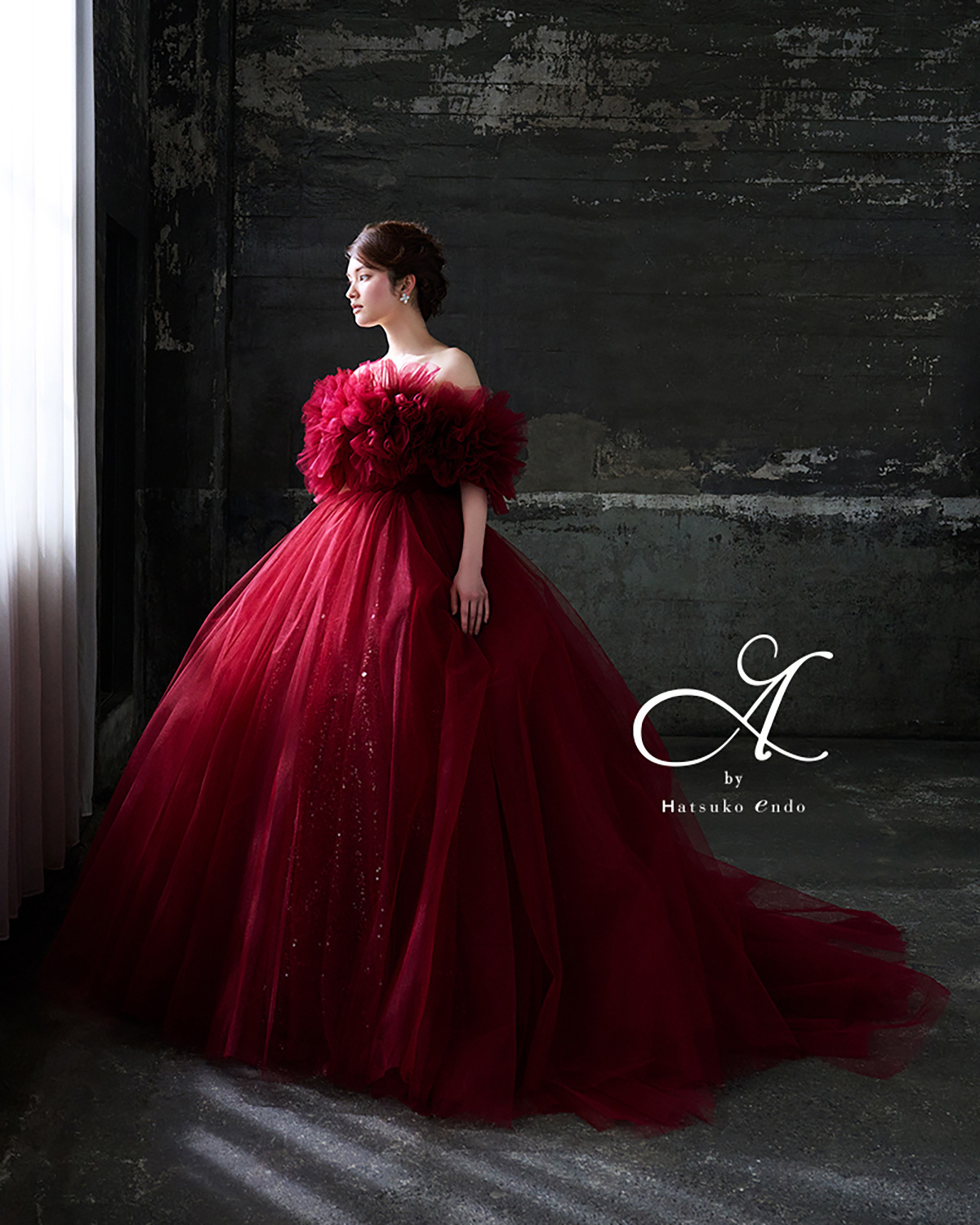 静岡市・富士市・沼津市のドレス専門店フィーノがおすすめするカラードレス、ハツコエンドウHE-157kiki（Red）