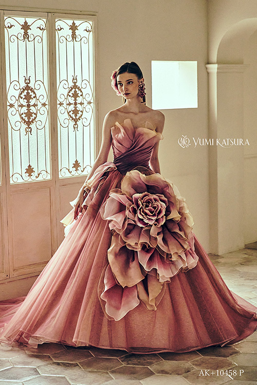 静岡市・富士市・沼津市のドレス専門店フィーノのウエディングドレス、桂由美のカラードレスAK-10458