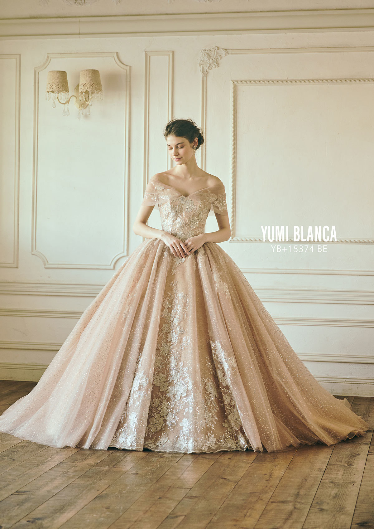 静岡市・富士市・沼津市のドレス専門店フィーノのカラードレス、桂由美YB-15374BE