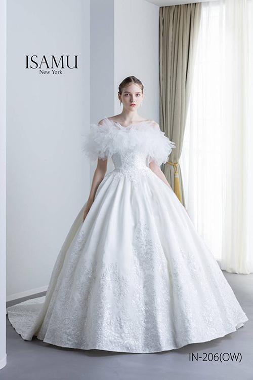 静岡市・富士市・沼津市のドレス専門店フィーノのウエディングドレス、イサムモリタIN-206