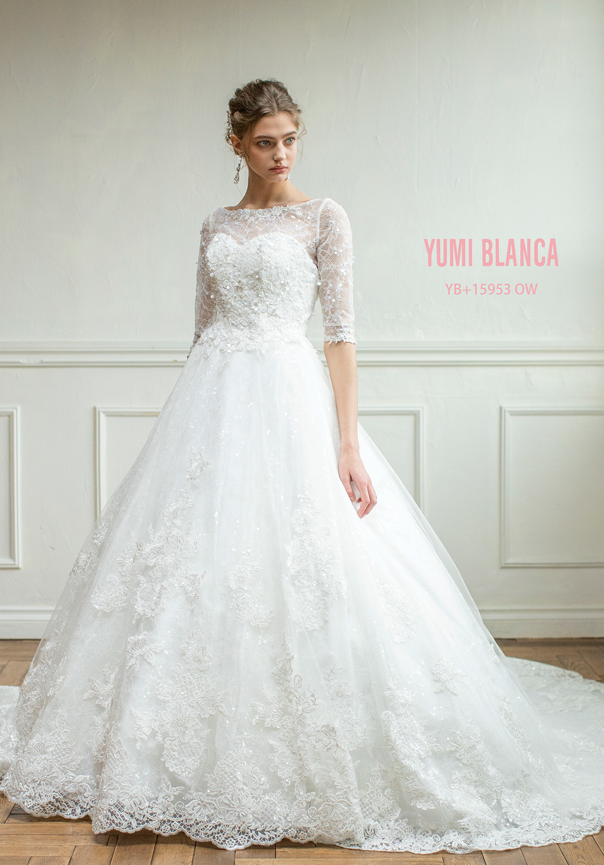 静岡市・富士市・沼津市のドレスショップ、フィーノ（fino）がおすすめするウエディングドレスランキング第１位YB-15953