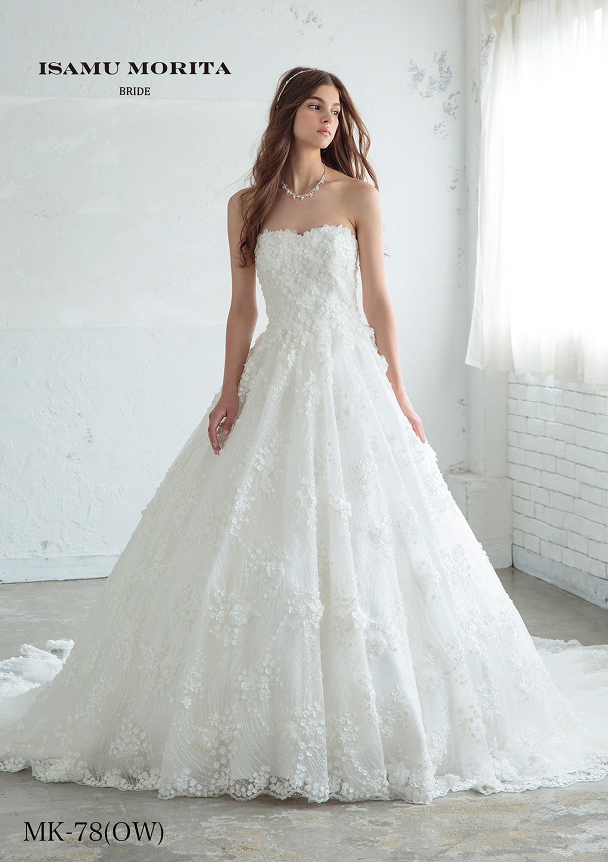 静岡市・富士市・沼津市のドレスショップ、フィーノ（fino）がおすすめするウエディングドレスランキング第２位MK-78