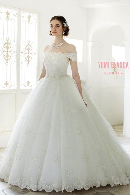 静岡市・富士市・沼津市のドレス専門店フィーノのウエディングドレス、桂由美YB-15801の画像