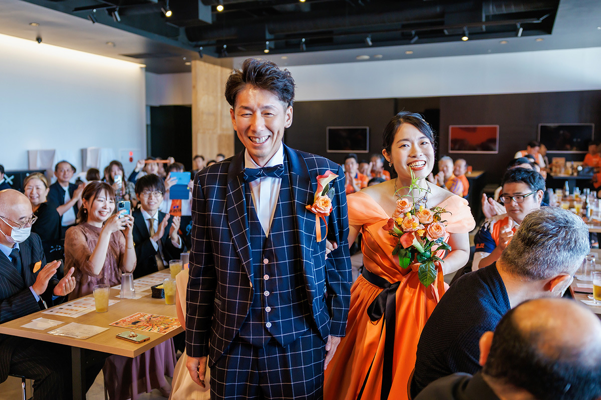 静岡市・富士市・沼津市のドレス専門店フィーノのエスパルスTHE SIX stadiumの新郎新婦の卒花ボイス239