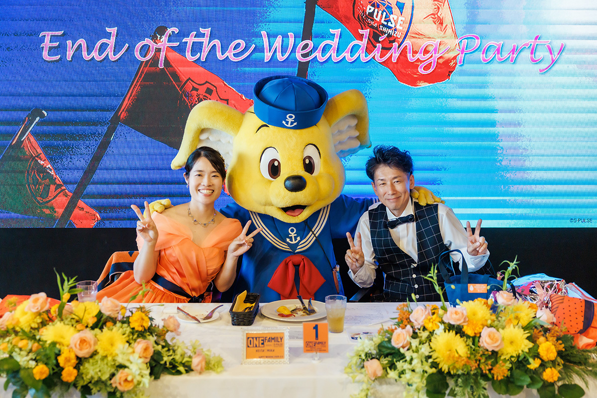 静岡市・富士市・沼津市のドレス専門店フィーノのエスパルスTHE SIX stadiumの新郎新婦の卒花ボイス239